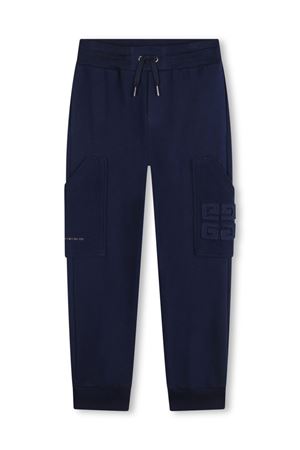blue cotton trousers GIVENCHY KIDS | H3030385T
